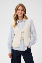 Charger l'image dans la galerie, TRICOT CARDIGAN S/M COL V ATTACHE 2 BOUCLES CREAM CRCLADINE KNIT SLIPOVER 10615378
