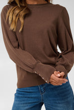 Charger l'image dans la galerie, TRICOT M/L BOUFFANTE AVEC PLIS AUX ÉPAULES COL ROND KALIZZA ROUND NECK PULLOVER BUTTONS 10512360

