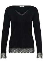 Charger l'image dans la galerie, HAUT MANCHE LONGUE COL V CREAM CRALVAIA JERSEY LACE TOP 10615771 100120
