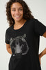 HAUT T-SHIRT TIGRE APPLIQUE CREAM CRIAN