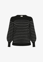 Charger l'image dans la galerie, TRICOT RAYURES COL ROND MANCHE BOUFFANTE TAILLE PLUS KAFFE CURVE KCLINIA 10583860
