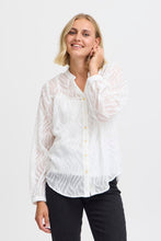 Charger l&#39;image dans la galerie, HAUT BLOUSE MANCHE LONGUE MOTIF JACQUARD FRANSA FRHAZY 20614281
