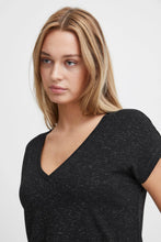 Charger l&#39;image dans la galerie, HAUT T-SHIRT COL V LUREX ICHI IHREBEL SS12 20121349-194008
