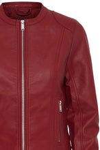 Charger l&#39;image dans la galerie, VESTE SIMILI-CUIR B.YOUNG BYACOM JACKET POMEGRANATE
