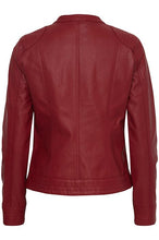 Charger l&#39;image dans la galerie, VESTE SIMILI-CUIR B.YOUNG BYACOM JACKET POMEGRANATE
