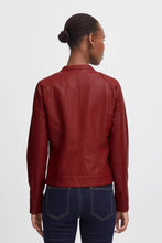 Charger l&#39;image dans la galerie, VESTE SIMILI-CUIR B.YOUNG BYACOM JACKET POMEGRANATE
