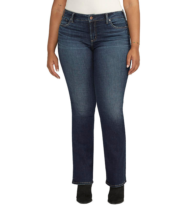 ELYSE SLIM BOOT SILVER JEAN TAILLE PLUS W03601ECF486