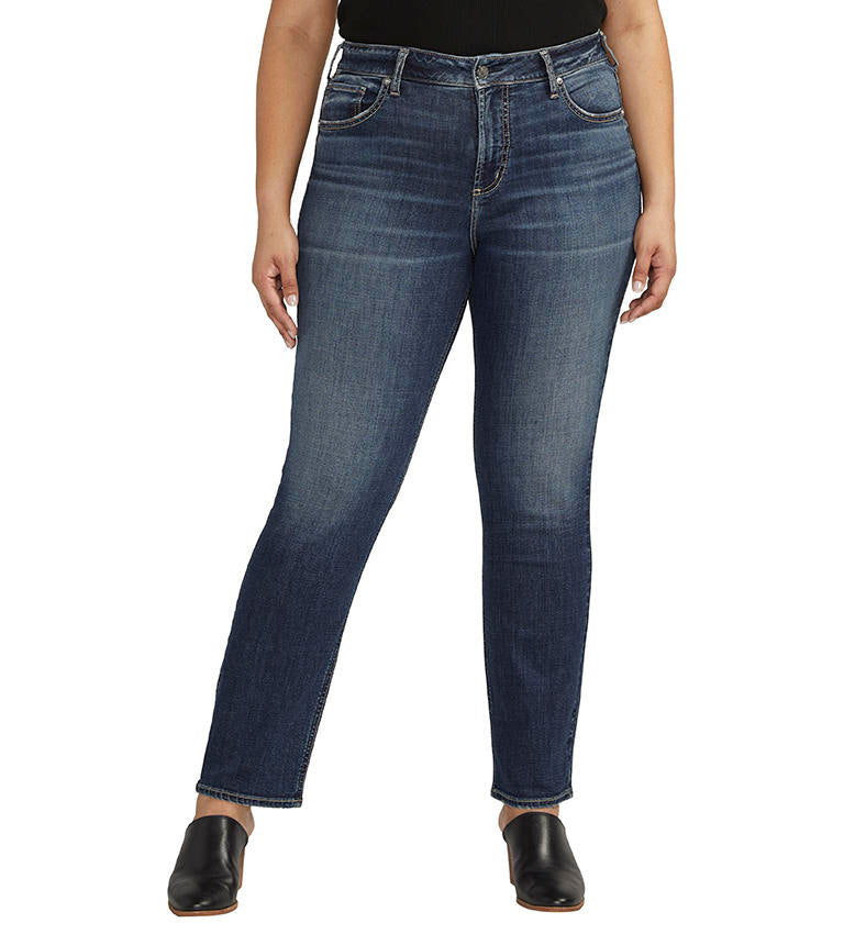 AVERY STRAIGHT SILVER JEAN TAILLE PLUS W94443CVS358