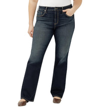 Charger l&#39;image dans la galerie, AVERY SLIM BOOT SILVER JEAN TAILLE PLUS W94627EDB461
