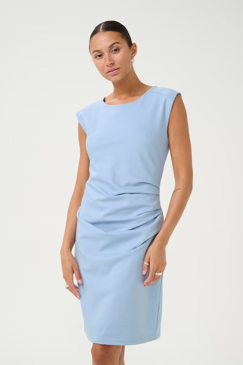 ROBE COCKTAIL COL ROND KAFFE KAINDIA ROUND NECK DRESS 10508422-164016