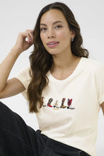 Charger l&#39;image dans la galerie, HAUT T-SHIRT PRINT CREAM CRSITA 10614080 108080
