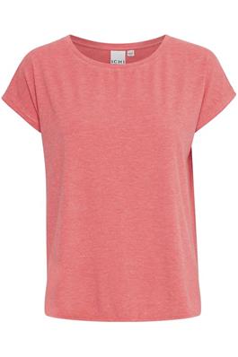 HAUT T-SHIRT COL ROND LUREX ICHI IHREBEL SS6 CALYPSO CORAL