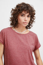 Charger l&#39;image dans la galerie, HAUT T-SHIRT COL ROND LUREX ICHI IHREBEL SS6 HEATHER ROSE
