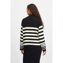 Charger l&#39;image dans la galerie, TRICOT COL HAUT ZIPPER RAYURES BYOUNG BYMMORLA HALFSIP JUMPER 20815310
