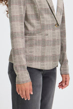 Charger l&#39;image dans la galerie, VESTON CARREAUX KNIT MANCHE LONGUE ICHI IHMANSE CHECK BL 20124657
