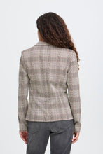 Charger l&#39;image dans la galerie, VESTON CARREAUX KNIT MANCHE LONGUE ICHI IHMANSE CHECK BL 20124657
