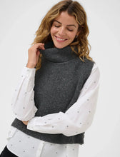 Charger l&#39;image dans la galerie, PONCHO COURT TRICOT COL ROULÉ CREAM CRSTARFI SHORT KNIT 10609134 1852041

