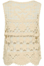 Charger l'image dans la galerie, VESTE EN CROCHET TRICOT SANS MANCHE CREAM CRLOTU VEST 10614909
