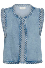 Charger l'image dans la galerie, VESTE EN JEAN SANS MANCHE TRESSE CREAM CRRINA WAISTCOAT 10614877
