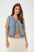 Charger l'image dans la galerie, VESTE EN JEAN SANS MANCHE TRESSE CREAM CRRINA WAISTCOAT 10614877
