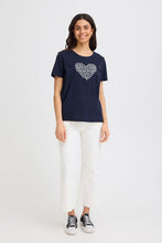 Charger l'image dans la galerie, HAUT T-SHIRT BRODERIE COEUR FRANSA FRRIASA TEE 1 20617603
