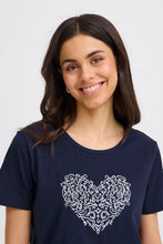 Charger l'image dans la galerie, HAUT T-SHIRT BRODERIE COEUR FRANSA FRRIASA TEE 1 20617603
