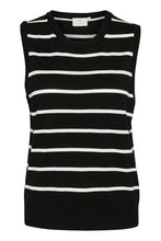 Charger l'image dans la galerie, TRICOT SANS MANCHE COL ROND KAFFE KALIZZA STRIPED SLIPOVER 10509800
