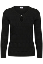Charger l&#39;image dans la galerie, TRICOT COL ROND AVEC TROU M/L TEXTURÉ SAINT TROPEZ MELGASZ 30514390

