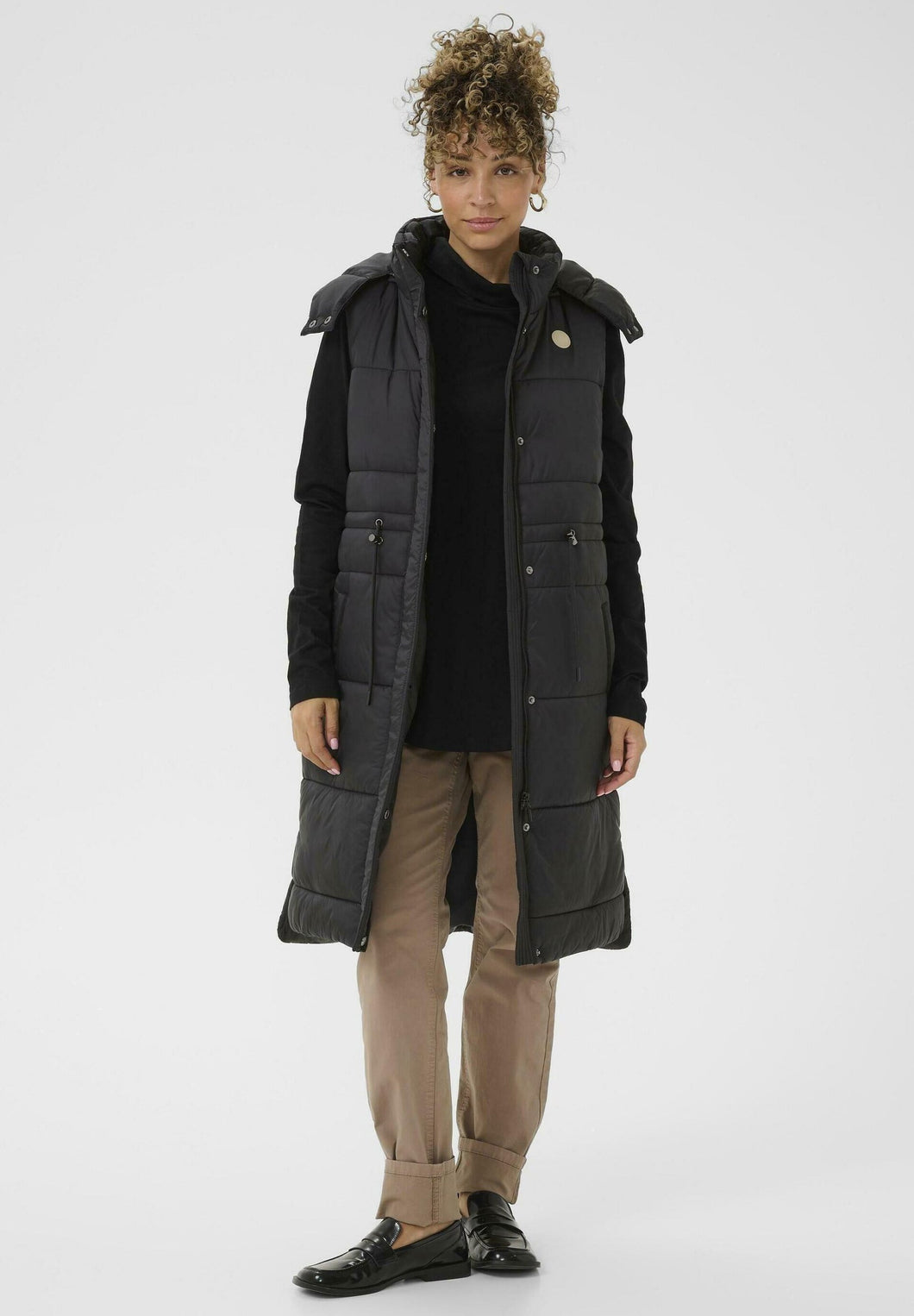 MANTEAU VESTE SANS MANCHE MATELASSÉE LONGUE CREAM CRGAIAGRO 10613938