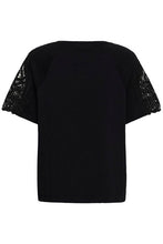 Charger l'image dans la galerie, HAUT COL V MANCHES COURTES AVEC DENTELLE CREAM CRSUNY T-SHIRT 10614882-100120
