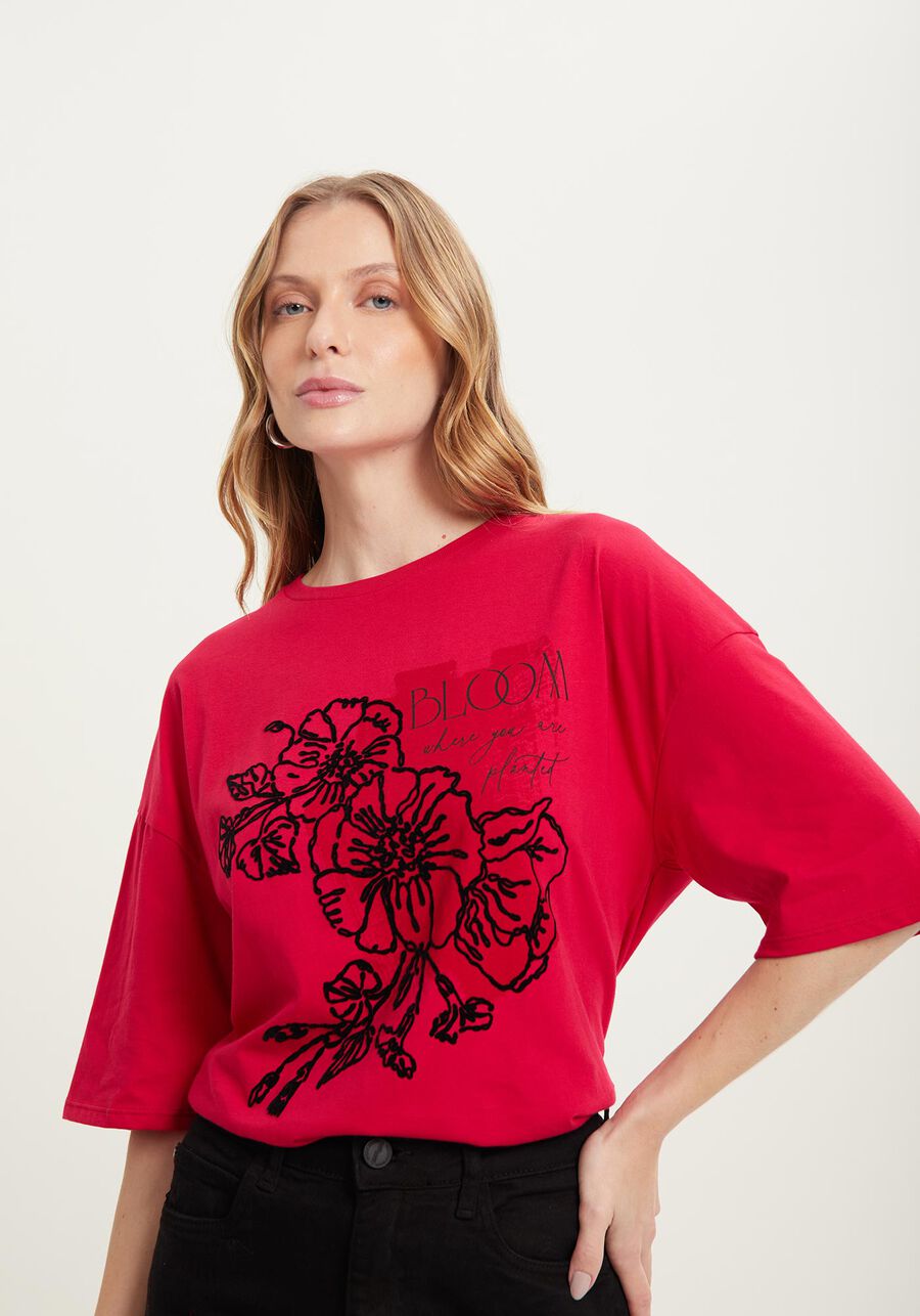 HAUT T-SHIRT PRINT VELOURS LEZ A LEZ 9041E 016984