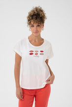 Charger l'image dans la galerie, HAUT T-SHIRT PRINT LEVRES CREAM CRLUMILLA 10614661 108783
