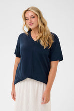 Charger l'image dans la galerie, CHANDAIL COL V MANCHE COURTE TAILLE PLUS KAFFE CURVE KCANNIA T-SHIRT 10584209 194020
