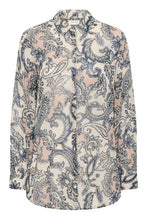 Charger l'image dans la galerie, BLOUSE COL CHEMISIER M/L FERMETURE BOUTONS IMPRIMÉ PAISLEY CREAM CRBEA
