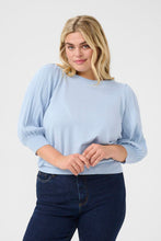 Charger l'image dans la galerie, TRICOT COL ROND MANCHE 3/4 BOUFFANTE TAILLE PLUS KAFFE CURVE KCLONI 3/4 10582202 164016
