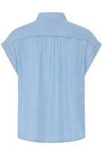 Charger l'image dans la galerie, BLOUSE CHEMISIER TENCEL COULEUR DENIM MANCHE COURTE B.YOUNG BYKOSMO SHIRT 3 20818796
