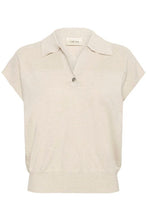 Charger l'image dans la galerie, TRICOT DEBARDEUR COL POLO MANCHE TOMBANTE CREAM CRDELA SLIPOVER 10614656 100232
