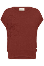 Charger l'image dans la galerie, TRICOT DEBARDEUR COL ROND MANCHE TOMBANTE FLEUR APPLIQUÉE CREAM CRDELA KNIT SLIPOVER W DECO 10615143 181323
