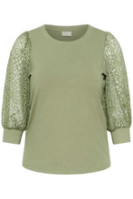 Charger l'image dans la galerie, HAUT COL ROND MANCHE DENTELLE TAILLE PLUS KAFFE CURVE KCBELLA LACE 10581899 109059
