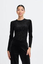 Charger l&#39;image dans la galerie, HAUT M/L MESH AVEC MOTIF ANIMAL VELOURS B.YOUNG BYSHIRLEY TOP 3 20818323
