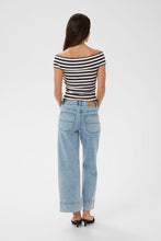 Charger l'image dans la galerie, HAUT CAMISOLE RAYURES RIBS KAFFE KACELESTE RIB TOP 10511610
