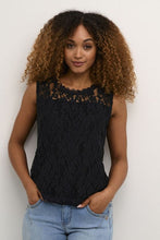Charger l'image dans la galerie, HAUT CAMISOLE COL ROND DENTELLE CREAM CRKIT LACE TOP 10613240 100120
