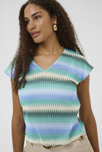 Charger l'image dans la galerie, HAUT BLOUSE COL V MOTIF ZIG ZAG CRDELFINA BLOUSE 10614990
