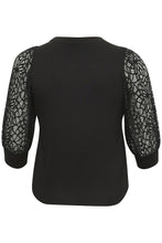 Charger l'image dans la galerie, HAUT COL ROND MANCHE DENTELLE TAILLE PLUS KAFFE CURVE KCBELLA LACE 10581899 100121
