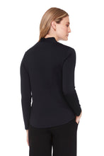 Charger l&#39;image dans la galerie, HAUT CHANDAIL MODAL MANCHE LONGUE UP! 30475 NOIR
