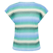 Charger l'image dans la galerie, HAUT BLOUSE COL V MOTIF ZIG ZAG CRDELFINA BLOUSE 10614990
