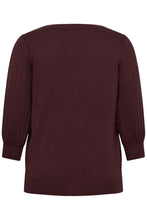 Charger l'image dans la galerie, TRICOT COL ROND MANCHE 3/4 BOUFFANTE TAILLE PLUS KAFFE CURVE KCLONI 3/4 10582202 191619
