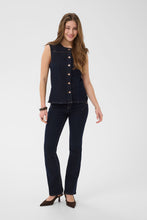 Charger l'image dans la galerie, VESTE SANS MANCHE JEANS CREAM CRDAMY DENIM WAISTCOAT 10615211
