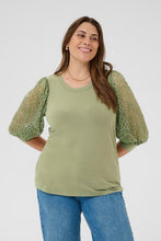 Charger l'image dans la galerie, HAUT COL ROND MANCHE DENTELLE TAILLE PLUS KAFFE CURVE KCBELLA LACE 10581899 109059
