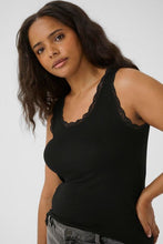 Charger l'image dans la galerie, HAUT CAMISOLE RIBS AVEC DENTELLE TAILLE PLUS KAFFE CURVE KACOMIA 10583458-100121
